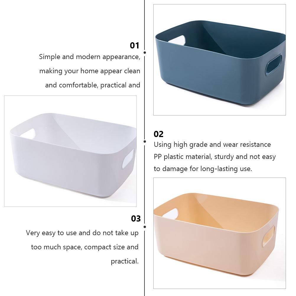 6-Piece Plastic Storage Baskets Organizer Set - Underwear, Sundries & Desk Drawer Organizer | PVC Closet & Dressing Table Storage Bins for Home & Office Organization