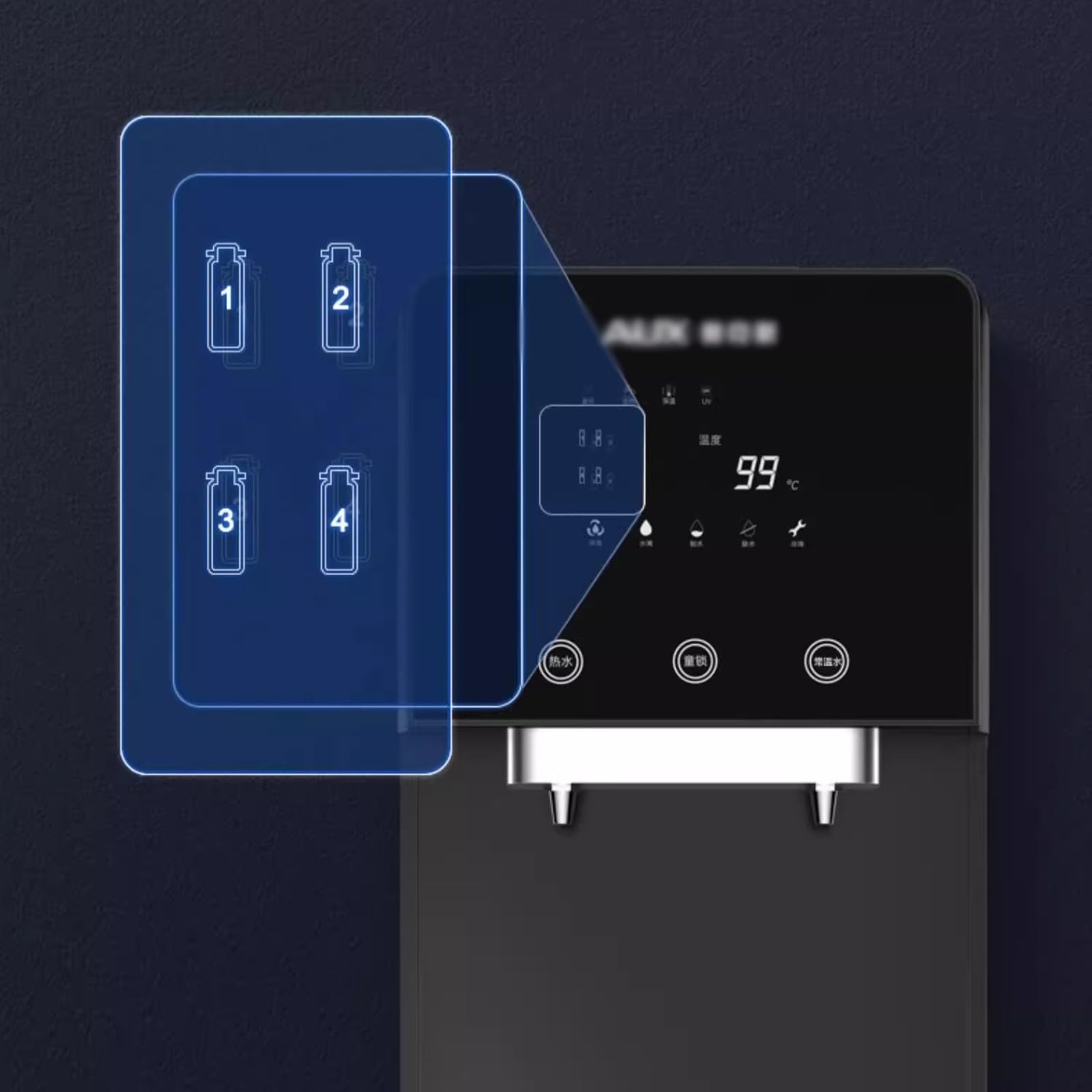 Instant Hot & Cold Water Dispenser for Home & Office - Desktop Water Purifier with Quick Heating Technology - Perfect for Coffee, Tea, and Instant Meals