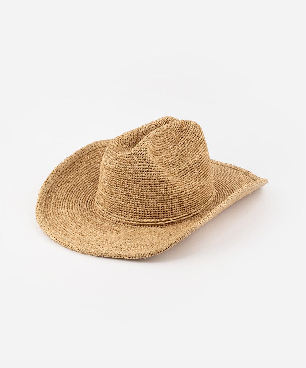 Ames Foldable Straw Cowboy Hat for Men & Women - Lightweight Summer Sun Hat for Outdoor, Beach, Hiking, and Travel