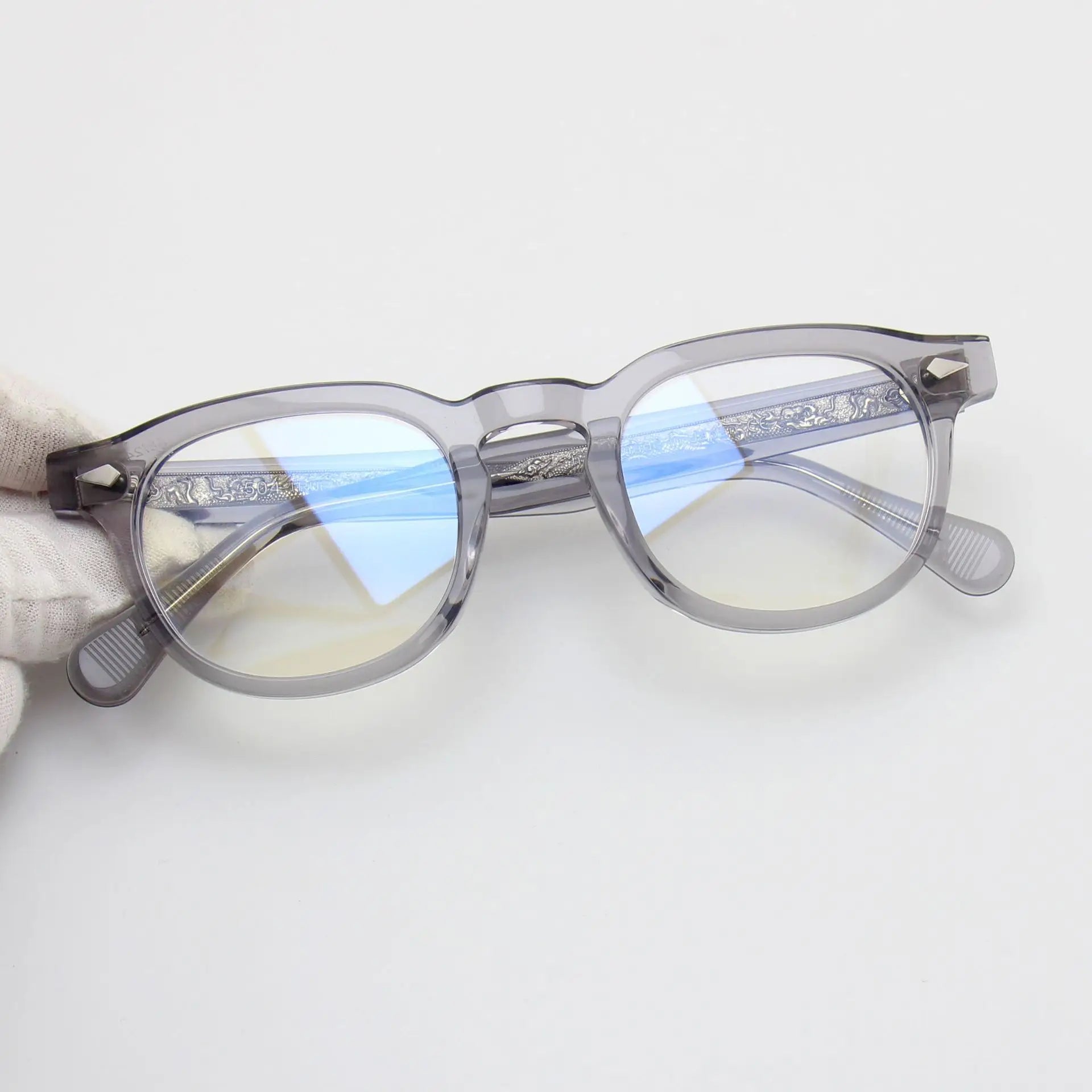 Stylish Unisex Black Acetate Square Full Rim Eyeglasses Frame 195504 - Perfect for Work, Reading & Fashion Accessories