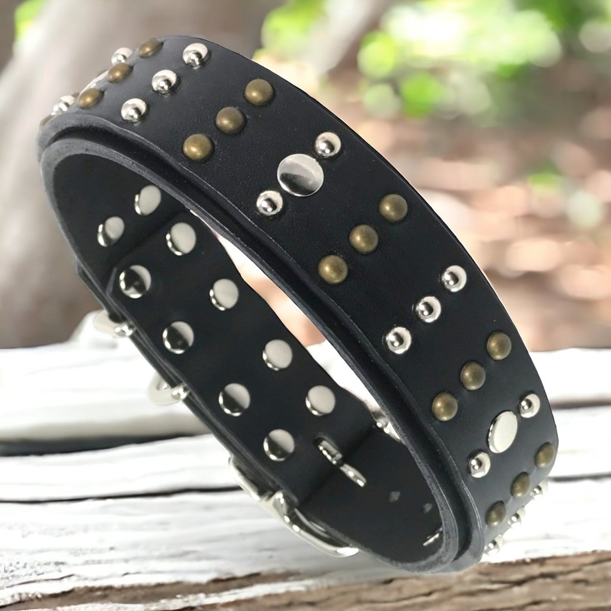 Century Wide Leather Dog Collar - Durable Adjustable Pet Collar for Large Dogs - Perfect for Walking, Training & Outdoor Adventures
