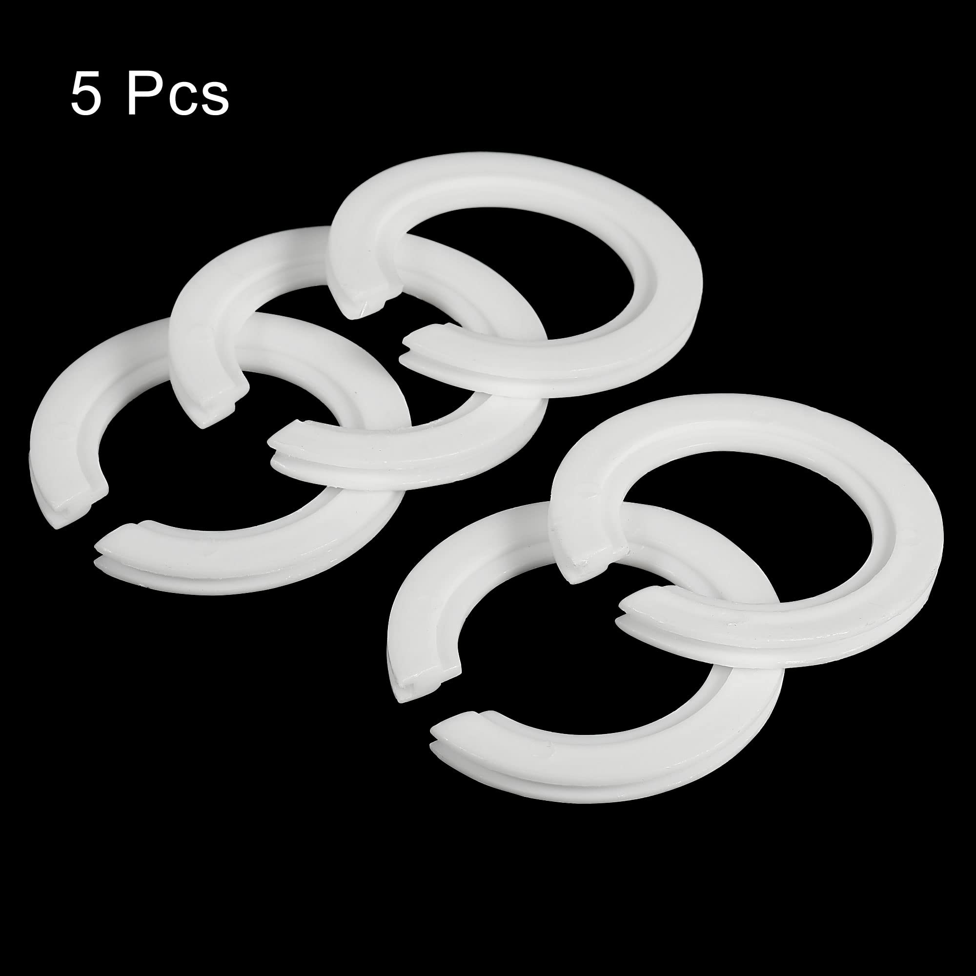 E27 to E14 Lamp Shade Reducer Ring - 5 Pack for Light Fixtures - White