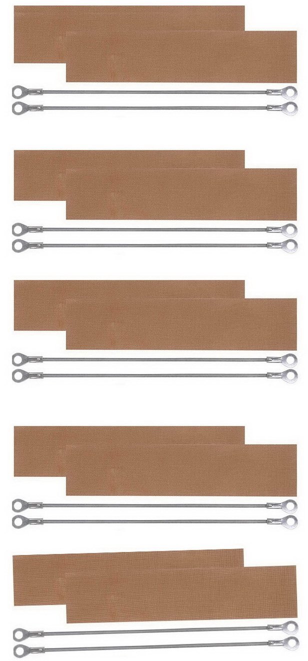 Replacement Heating Elements & Teflon Tape for Impulse Sealer PFS-300 - 10 Pack (Ideal for Food Packaging, Vacuum Sealing & Industrial Use)