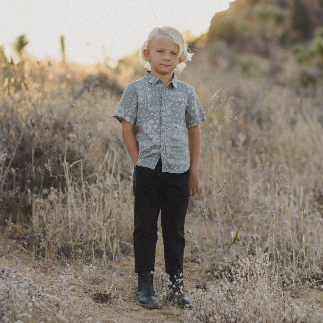 Stylish Collared Short Sleeve Shirt with Laurel Bandana Print - Perfect for Summer Outfits & Casual Wear - FINAL SALE