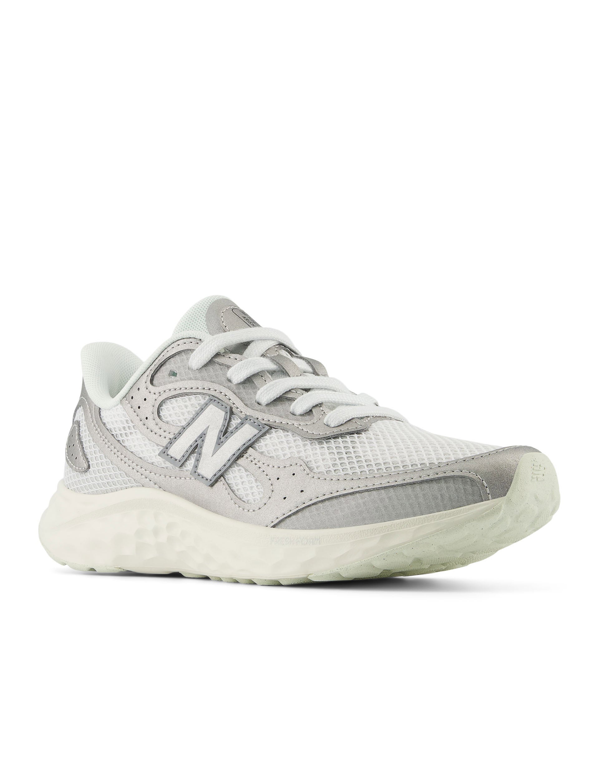 New Balance Fresh Foam Arishi v4 Running Shoes - Silver Metallic | Lightweight Cushioned Sneakers for Men & Women | Perfect for Jogging, Gym Workouts & Daily Wear