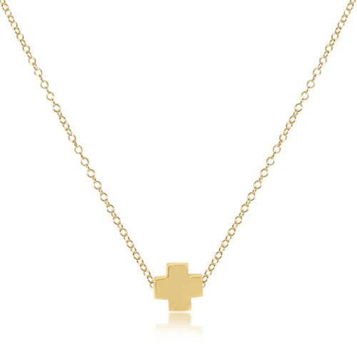 Enewton 16 Signature Cross Necklace for Women - Elegant Stainless Steel Pendant with 18