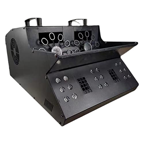 Automatic Electric Bubble Blower Machine with Remote Control - LED Two-Wheel Smoke Bubble Maker for Outdoor/Indoor Parties, Weddings, Birthday Celebrations & Commercial Events - Perfect for Kids Play, Garden Gatherings and Festival Decorations
