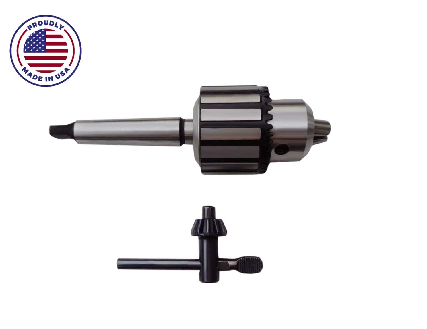 Heavy Duty MT-2 1/2 Inch Metal Lathe Drill Chuck - Replacement Tailstock Chuck for Jet Metal Lathes | Made in USA | Perfect for Precision Drilling & Metalworking Projects