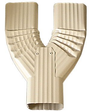 Y Downspout Funnel for 2x3 Rectangular Downspouts - Classic Cream Color | Perfect for Rainwater Diversion & Gutter Drainage Systems