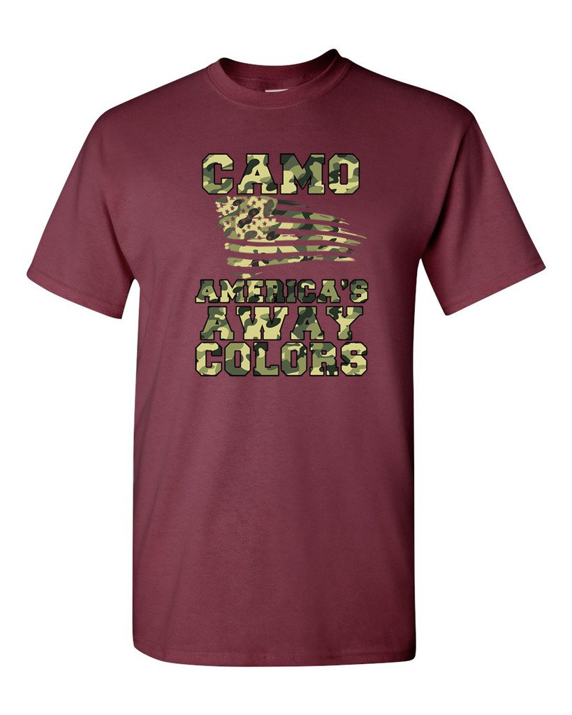 USA Camouflage American Flag T-Shirt for Adults - Patriotic Camo Tee with USA Away Colors - Perfect for 4th of July, Veterans Day & Outdoor Events