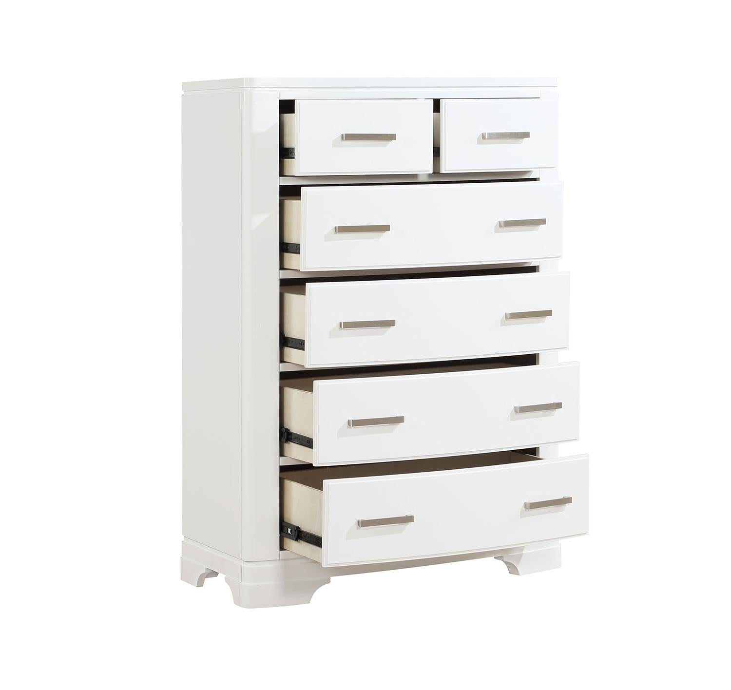 Arista 6-Drawer White Dresser - Modern Bedroom Storage Chest with Smooth Gliding Drawers | Perfect for Bedroom, Nursery, or Closet Organization