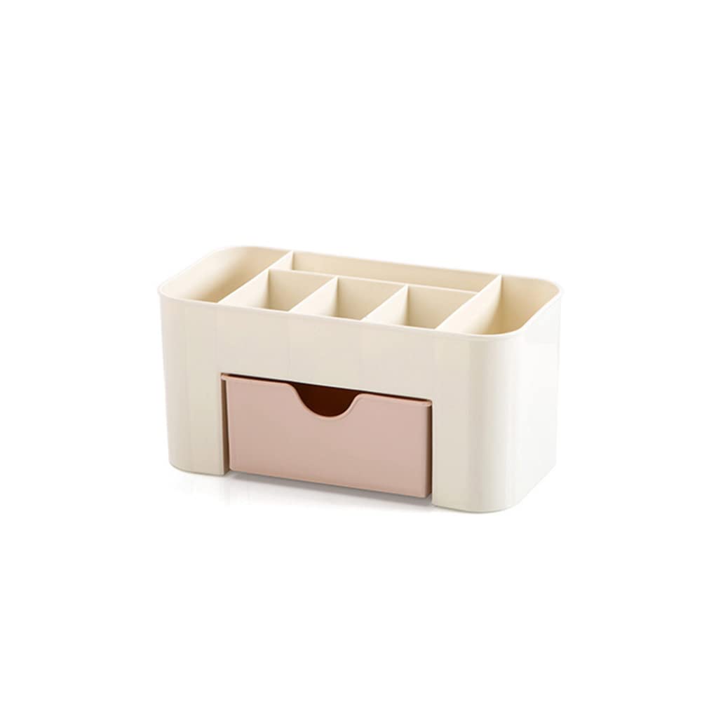 NOPEILVI Makeup Organizer Tray with Drawers - Cosmetic Storage Case for Vanity, Bathroom Counter & Office Desk - Acrylic Display Holder for Makeup, Jewelry & Stationery Organization (Perfect for Daily Beauty Routine & Workspace Decluttering)