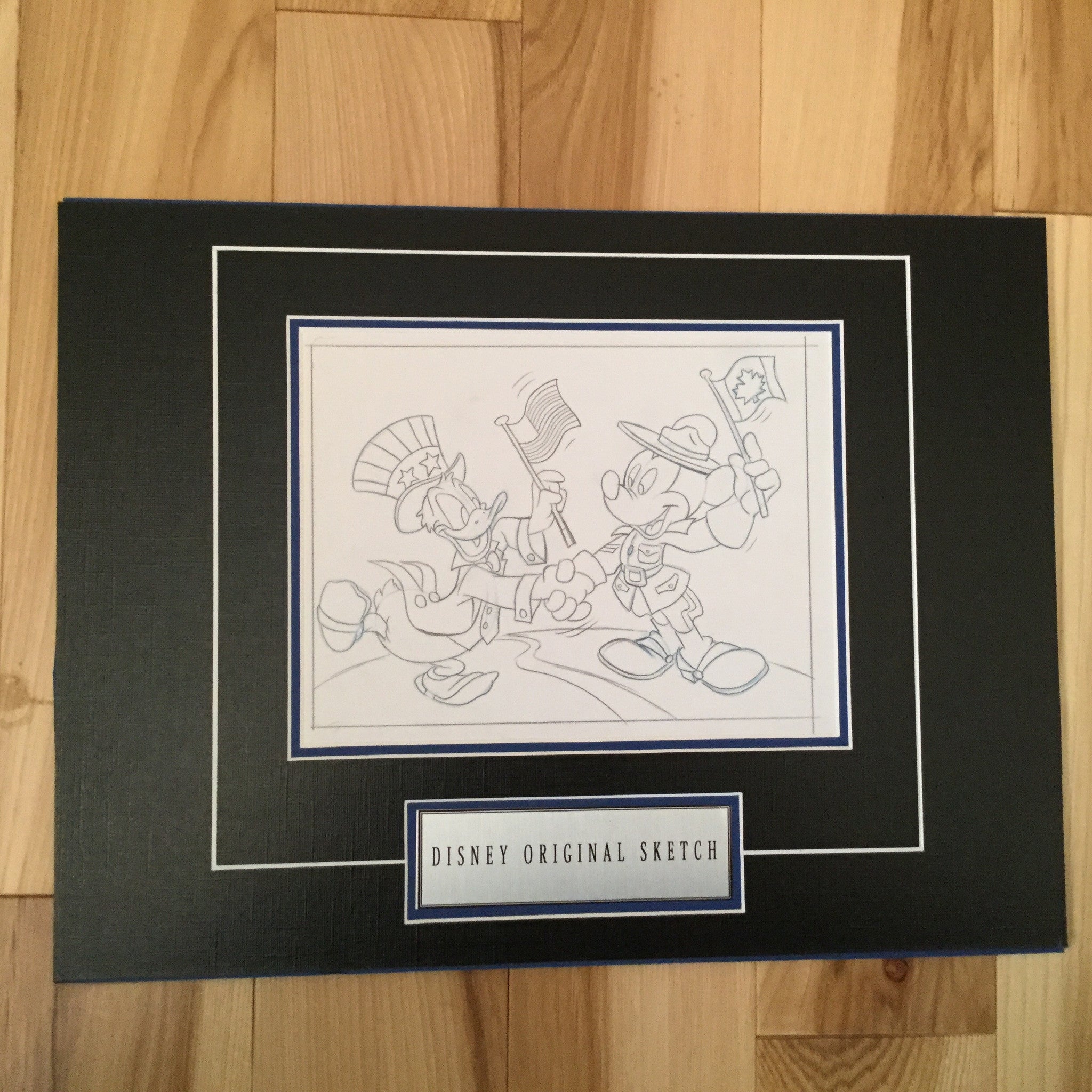 Vintage 1980s Disney Mickey Mouse & Donald Duck Original Sketch Art - USA & Canada Limited Edition - Perfect for Disney Collectors & Home Decor