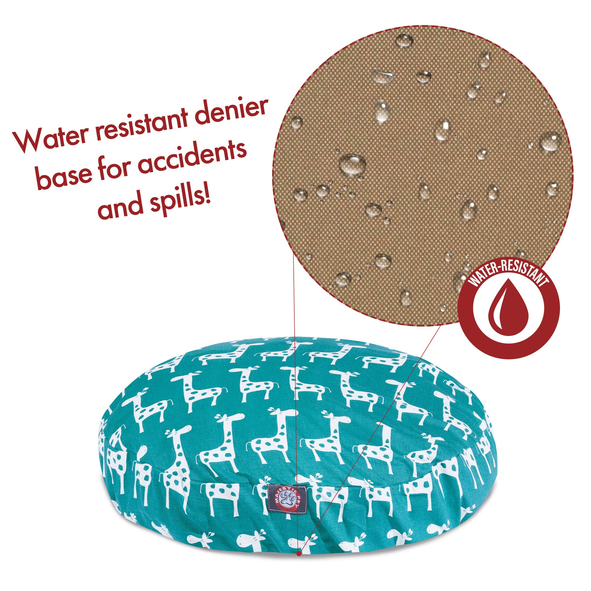 Majestic Pet Stretch Turquoise Large Round Dog Bed - Soft & Comfortable Orthopedic Support for Medium to Large Dogs - Perfect for Living Room, Bedroom, or Crate