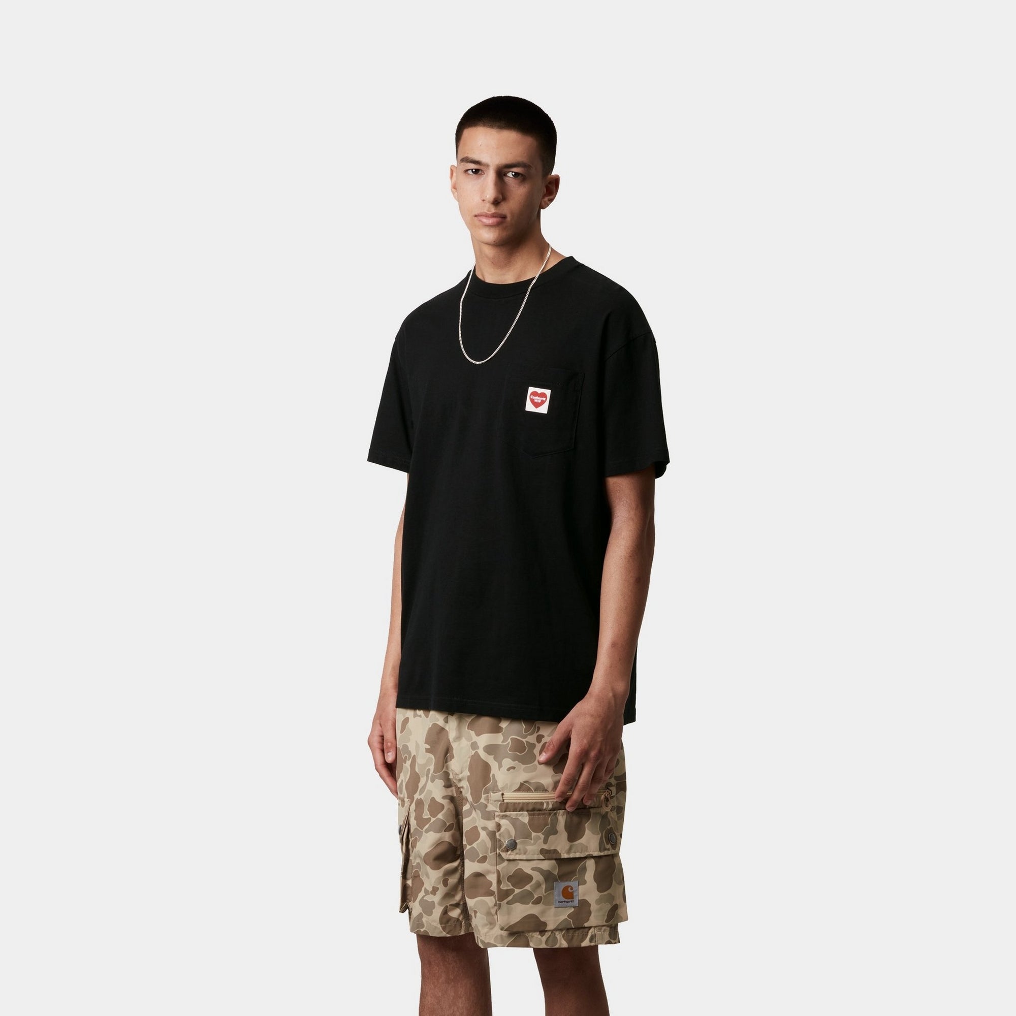 Pocket Heart T-Shirt for Men & Women - Soft Cotton Casual Tee in Black & Red | Perfect for Everyday Wear, Dates, and Gifting