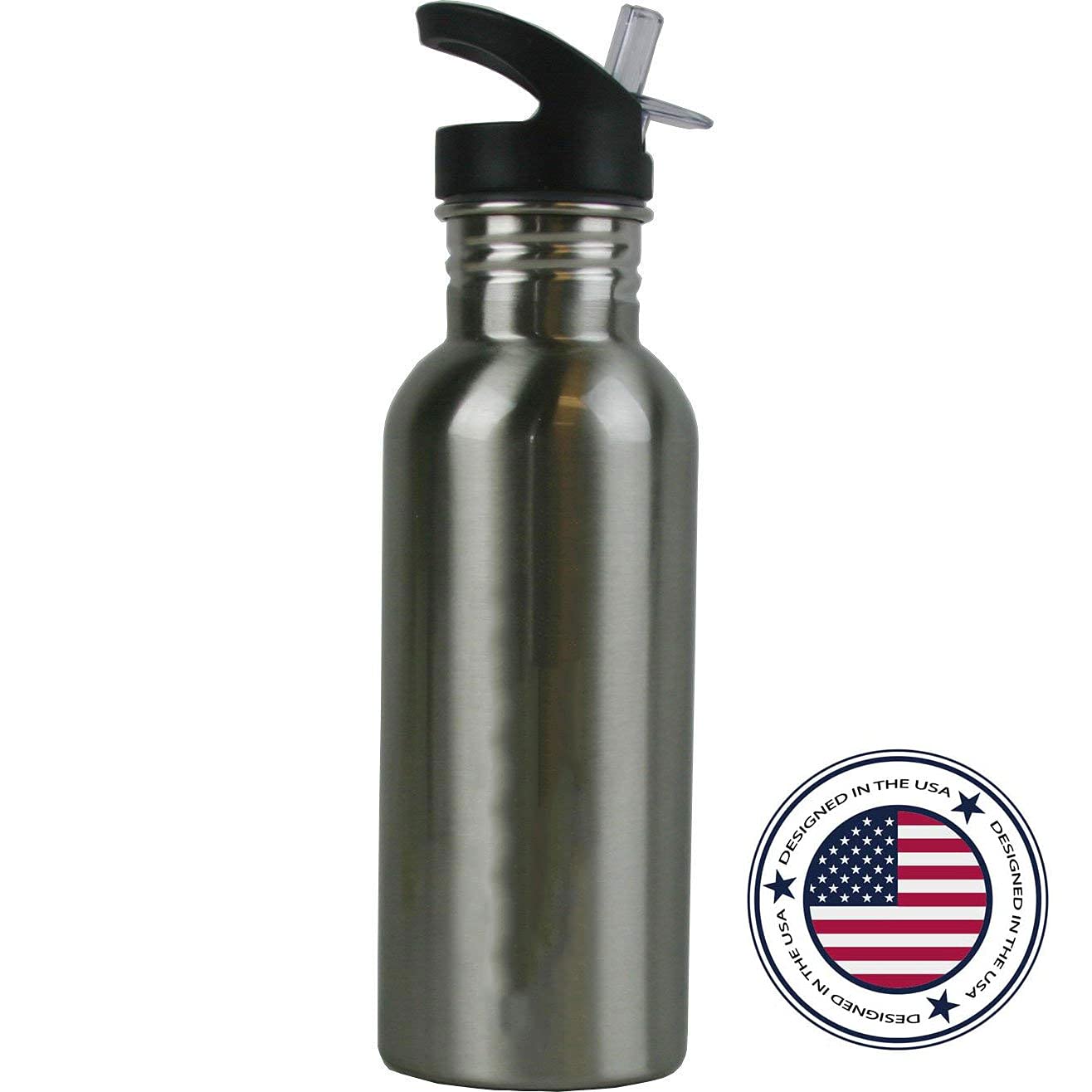 Custom Stainless Steel Water Bottle 20oz with Straw - Personalized Bucking Horse & Rodeo Design - Insulated Sports Bottle for Gym, Hiking & Outdoor Activities