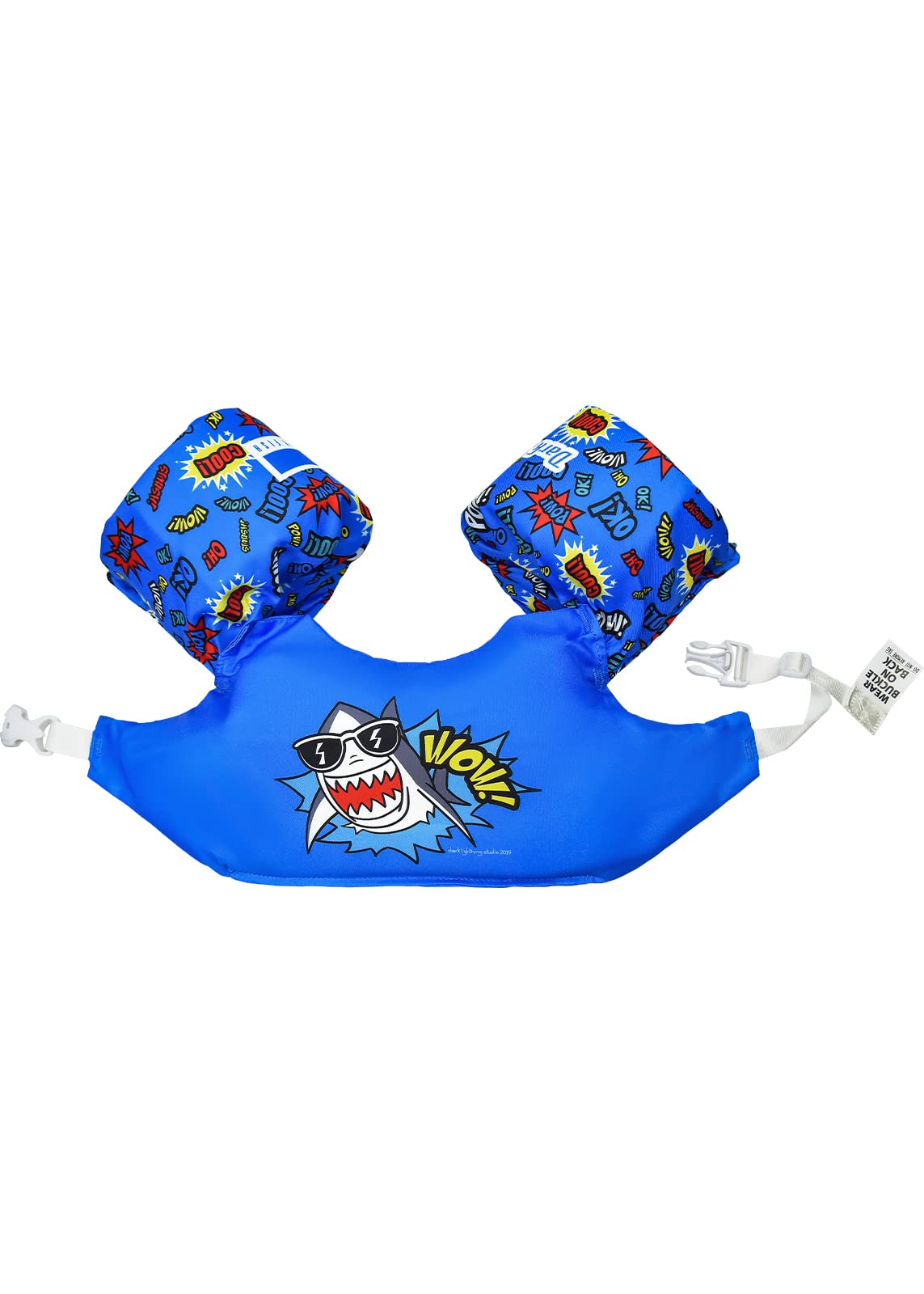 **Dark Lightning Kids Swim Vest for 30-50 lbs Boys & Girls - Adjustable Water Wings for 1-6 Years - Safe Pool Floaties for Toddlers - Perfect for Beach, Pool & Swimming Lessons**