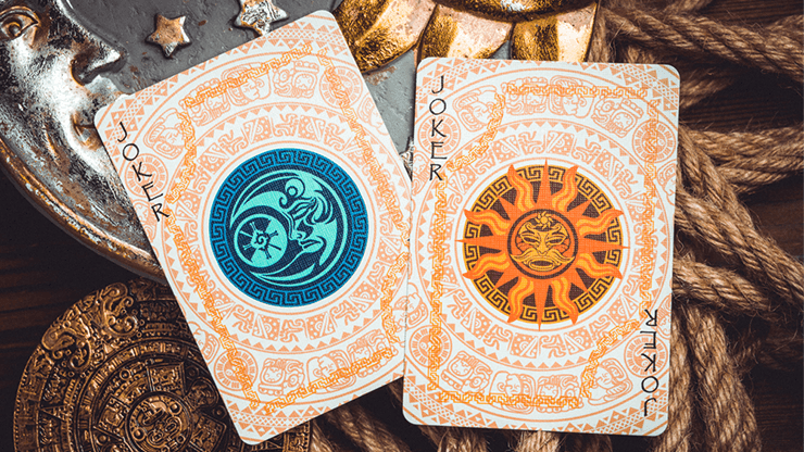 Premium Maya Sun Themed Playing Cards - Waterproof & Durable for Poker, Magic Tricks, and Casino Games - Perfect for Game Nights, Travel, and Collectors