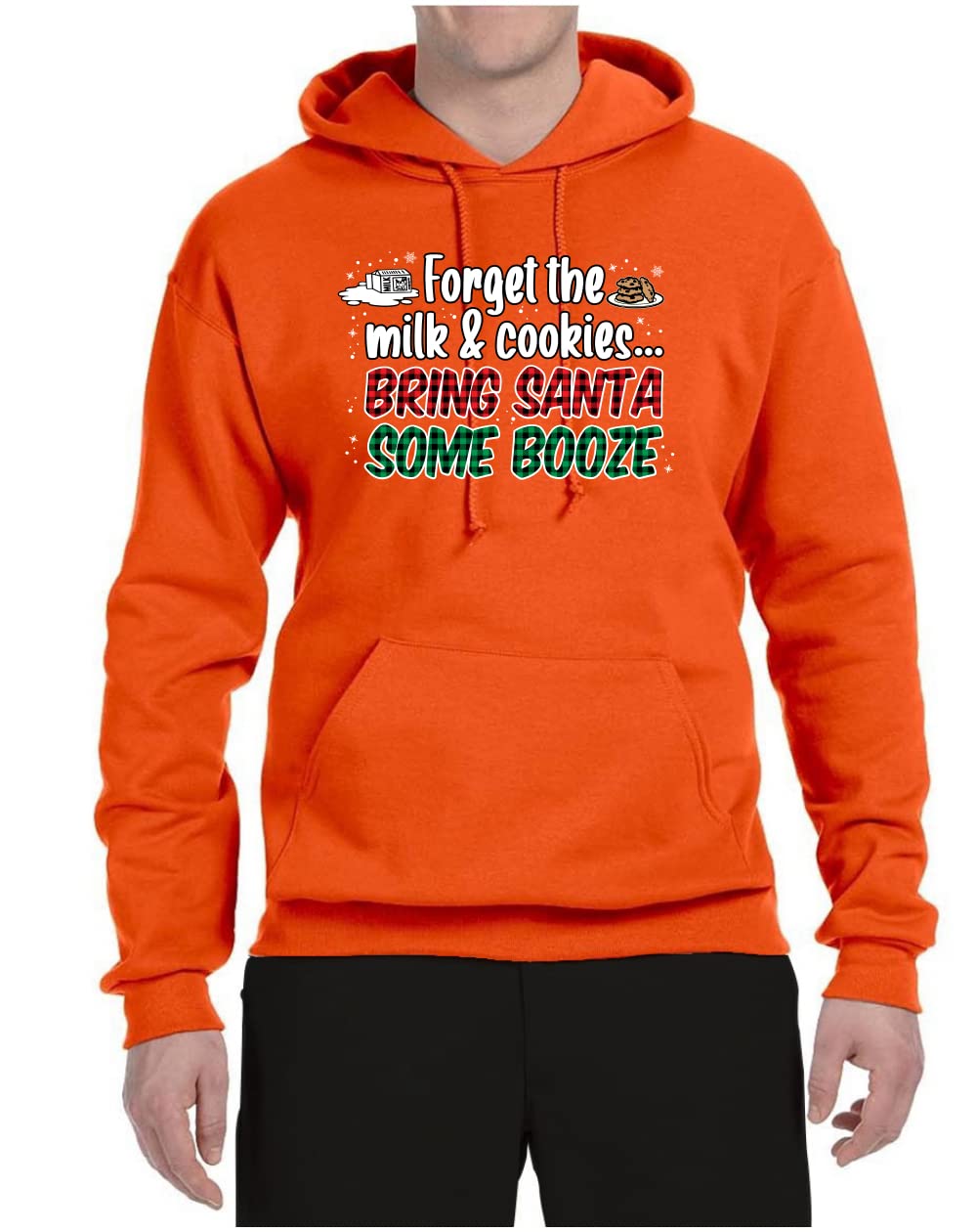 Wild Bobby Santa Booze Graphic Hoodie - Unisex Christmas Sweatshirt with Funny Holiday Design | Perfect for Ugly Sweater Parties & Festive Gatherings