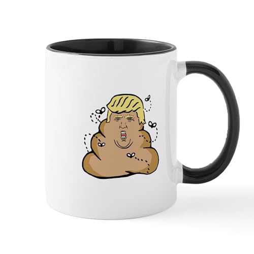 White/Black Inside - Poop Donald Trump Mugs