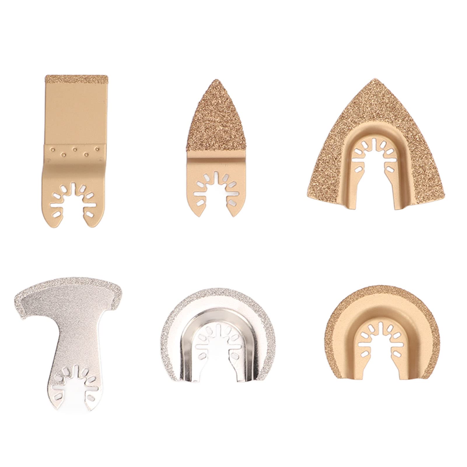 Diamond Carbide Oscillating Saw Blade Set - 6PCS Multi-Tool Blades for Ceramic, Wood & Metal Cutting | Durable Wear-Resistant Blades for Oscillating Multi-Tools | Perfect for DIY, Construction & Home Renovation Projects
