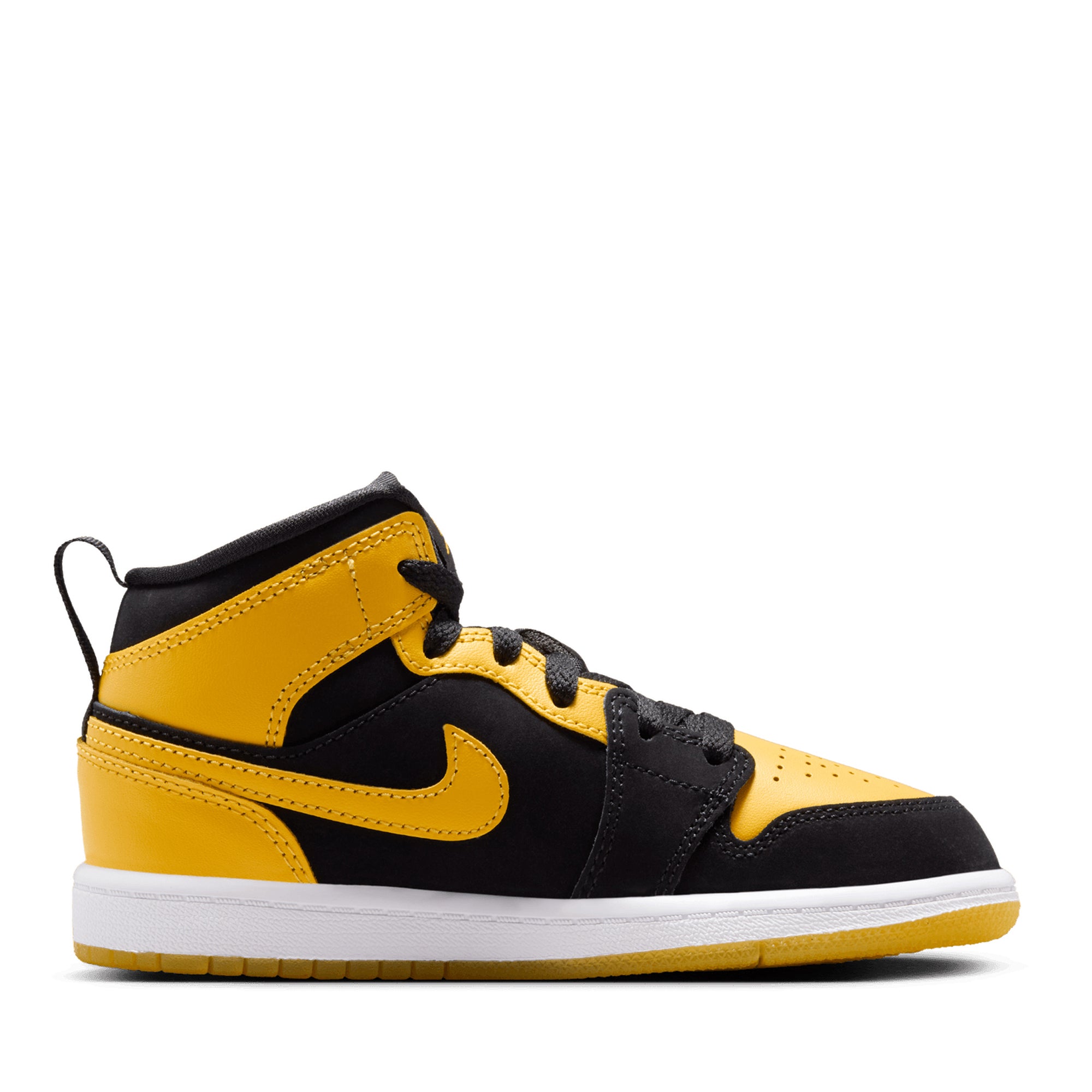 Nike Jordan 1 Mid SE (PS) Basketball Shoes - Black/Varsity Maize - Men's/Women's High-Top Sneakers for Streetwear & Casual Wear