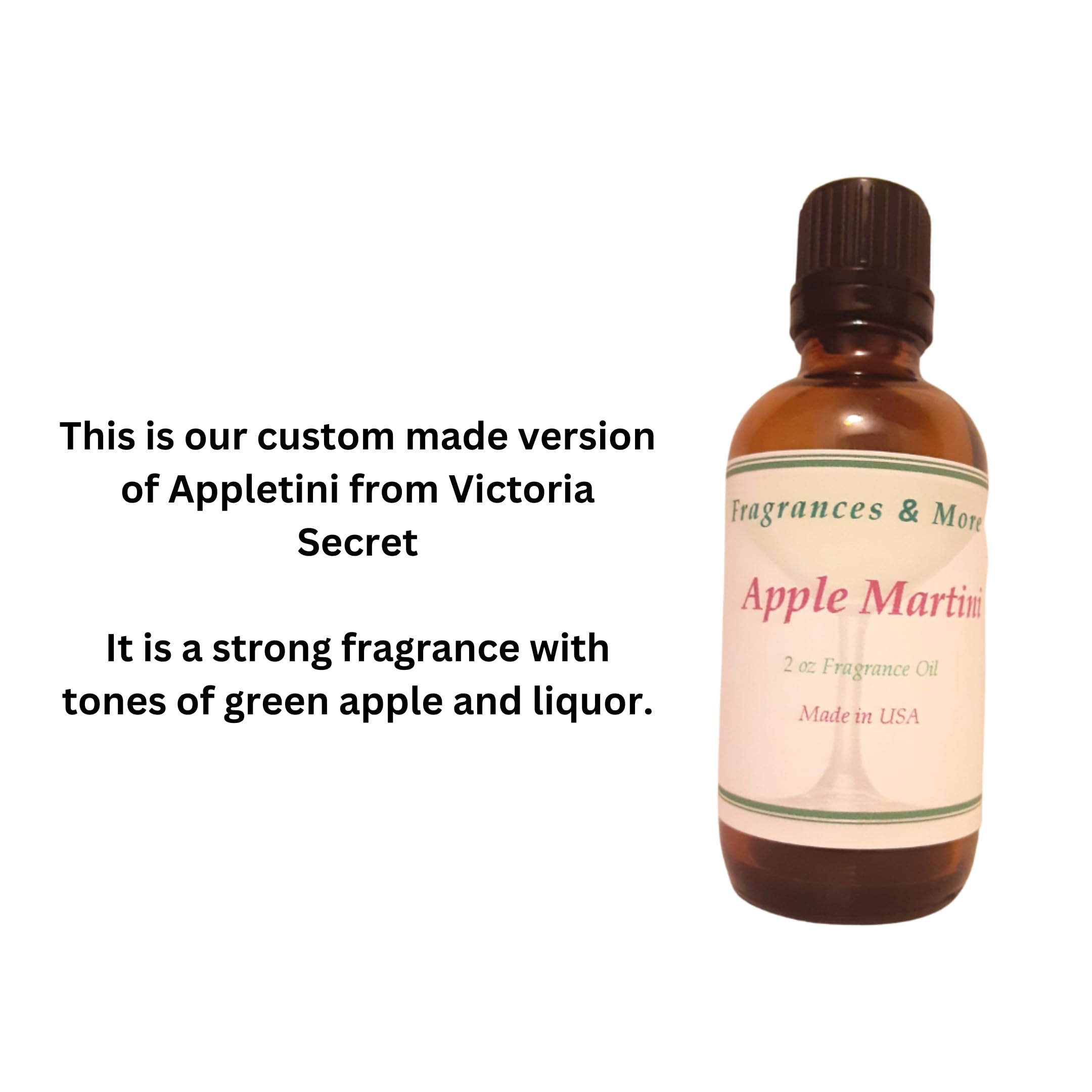 Premium Apple Martini Fragrance Oil - 2oz (60ml) Candle Making Scent, Soap & Home Fragrance Oil | Essential Oil for Aromatherapy, DIY Candles, Bath Products & Room Diffusers | Long-Lasting Scent for Relaxation & Home Spa