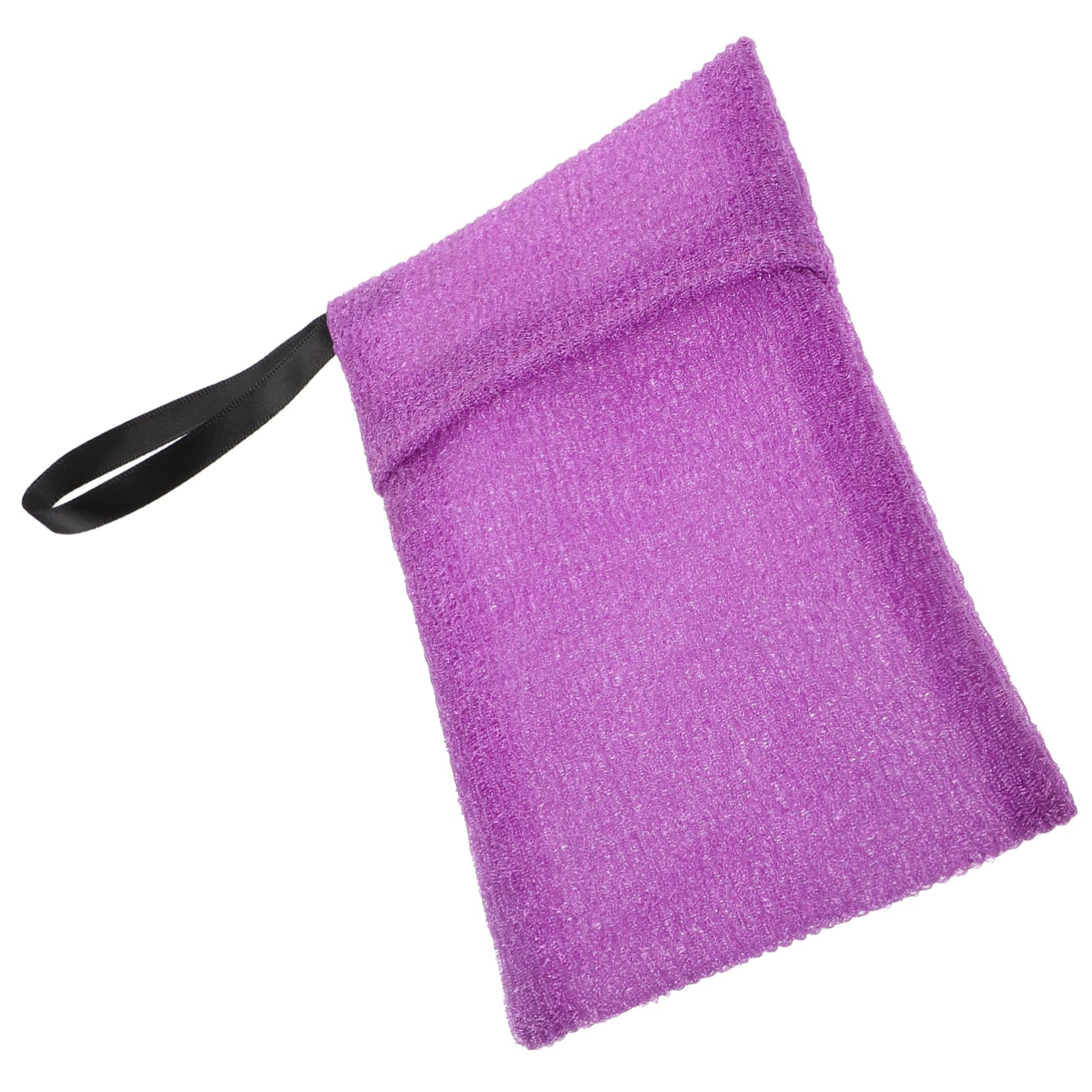 FRCOLOR Leak Proof Soap Travel Case - Purple Nylon Soap Pouch & Scrubber for Homemade Soap, Shampoo Bars | Perfect for Camping, Gym, Travel & Home Use