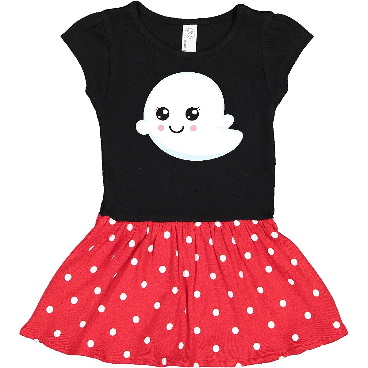 Inktastic Halloween Ghost Costume - Cute Smiling Ghost Trick or Treat Baby Dress for Infants & Toddlers | Perfect for Halloween Parties, Photo Shoots & Trick-or-Treating