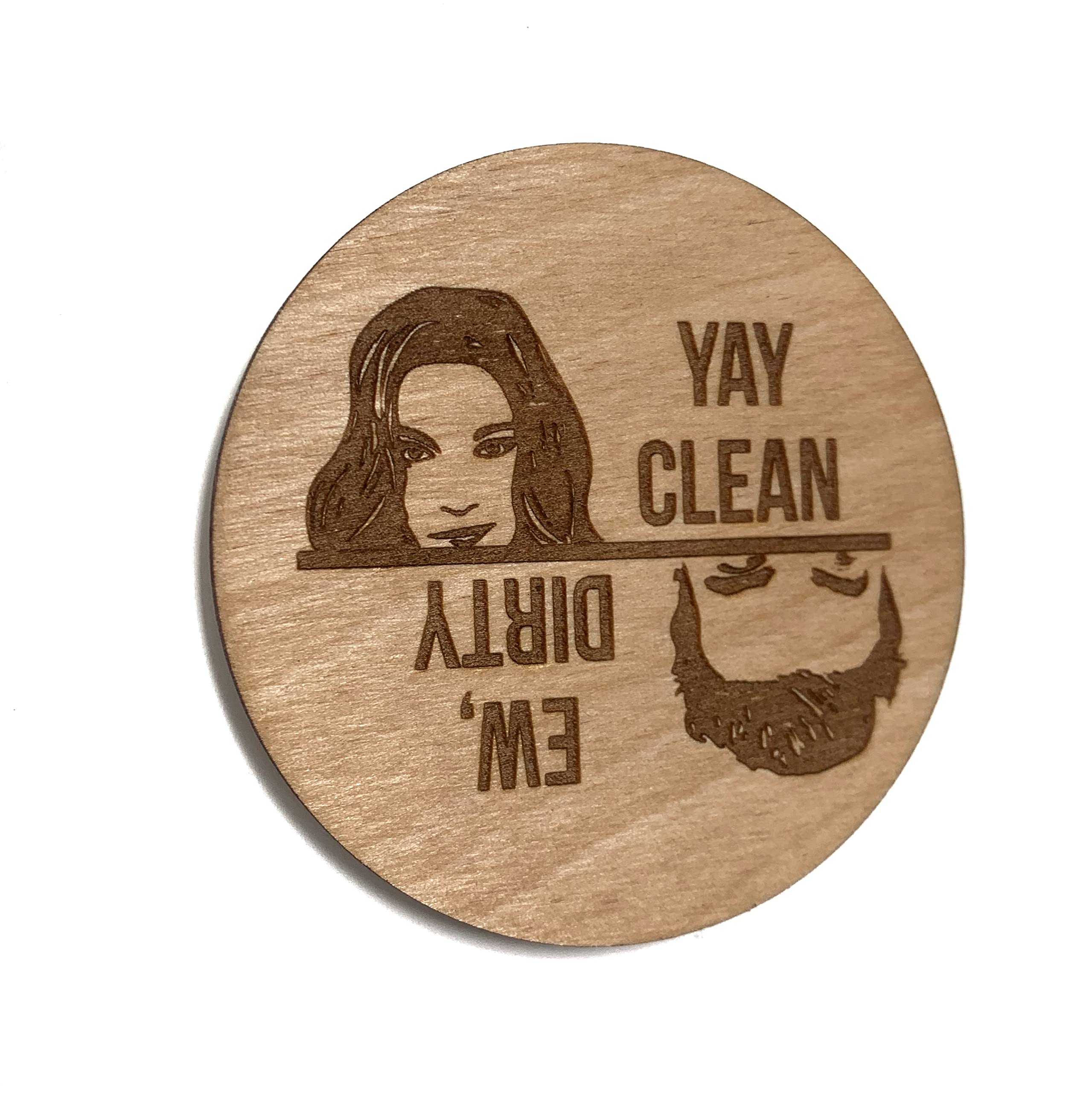 Dishwasher Magnet Clean Dirty Sign Indicator - Trendy Kitchen & Refrigerator Magnet for Dishwasher Status - Bonus Magnetic Organizer for Kitchen Storage (Perfect for Home, Office & RV Use)