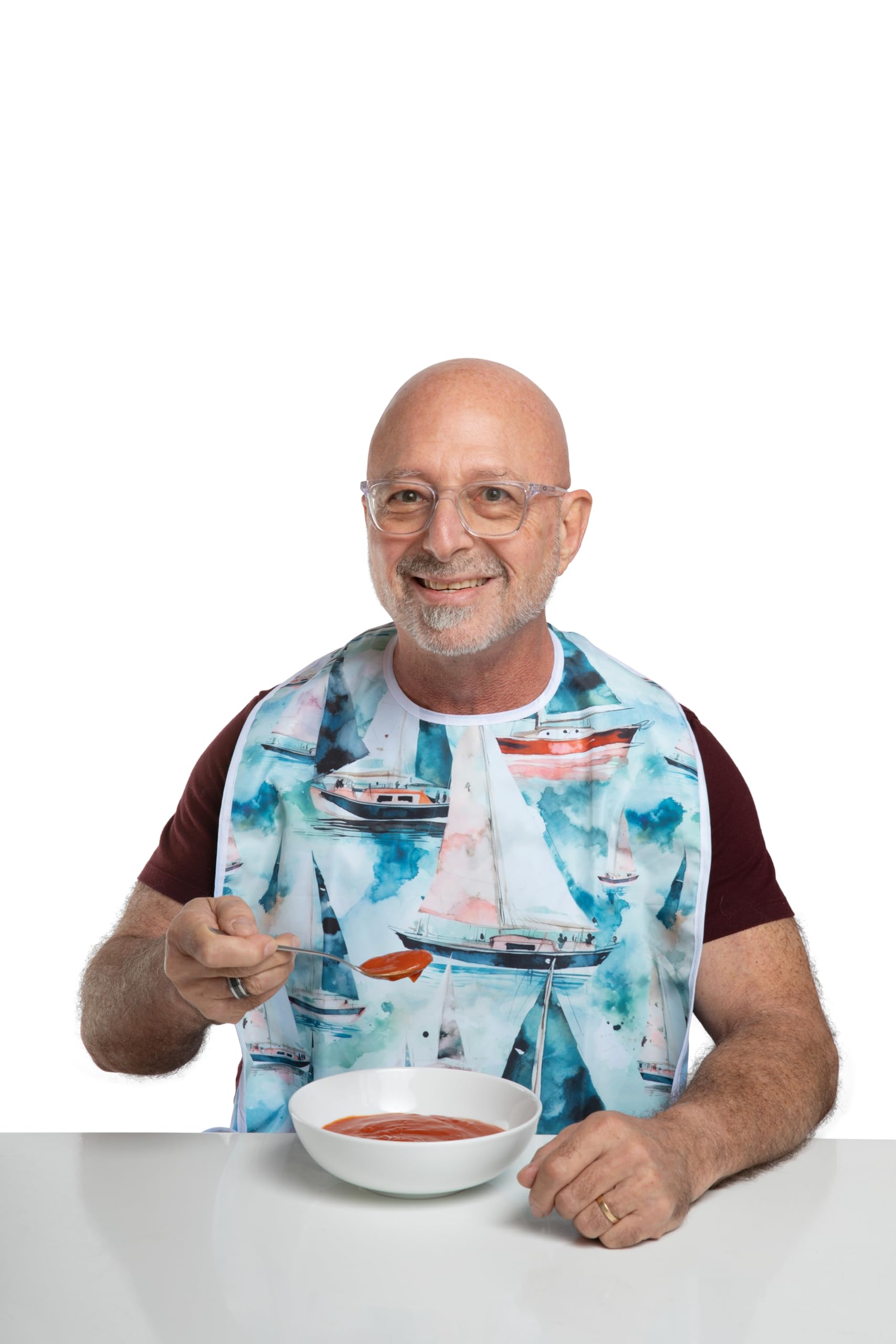 3 Pack Waterproof Adult Bibs for Men & Women - Adjustable Neck Size, 30x20 Inch, Easy Wipe Clean - Ideal for Elderly Care, Mealtime & Dining Assistance