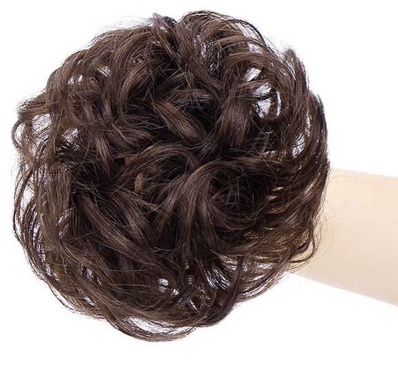 MoonEyes 1 Piece Brown Hair Bun Clip-in Extension - Perfect for Updos, Ponytails & Special Occasions