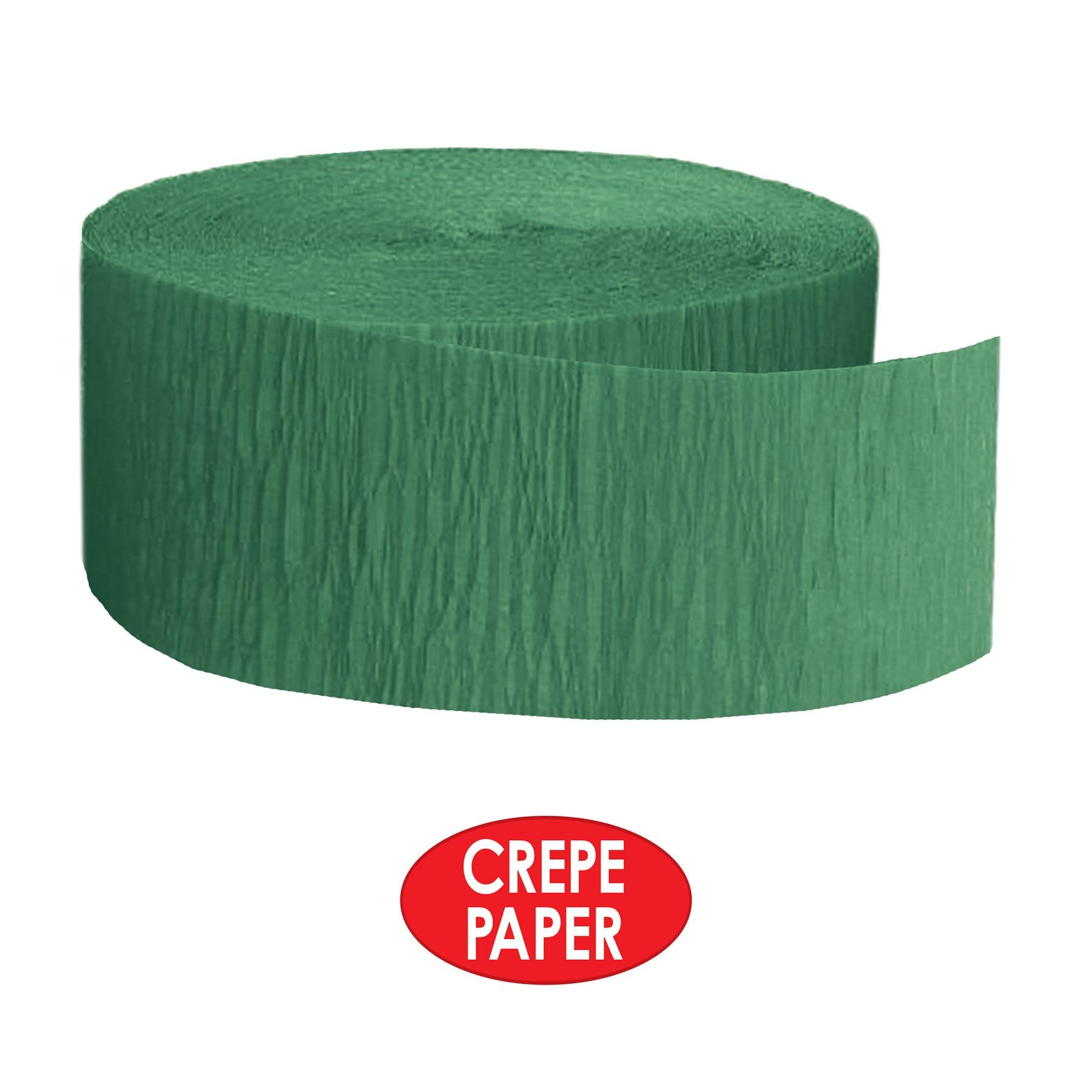 12 Pack Beistle FR Party Festive Crepe Streamers - Green Decoration for Birthday, Wedding & Holiday Celebrations - Perfect for Indoor/Outdoor Party Decor