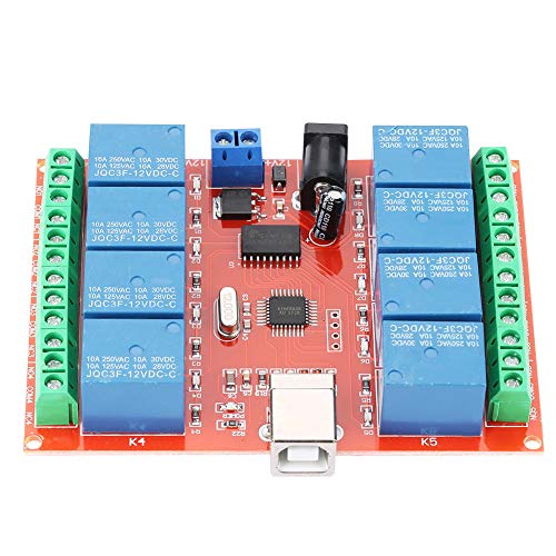 12V 8-Channel Relay Switch Module - Smart USB Controller for PC, Compatible with Windows 7/XP/32/64 Bit - Perfect for Home Automation, Robotics, and DIY Electronics Projects
