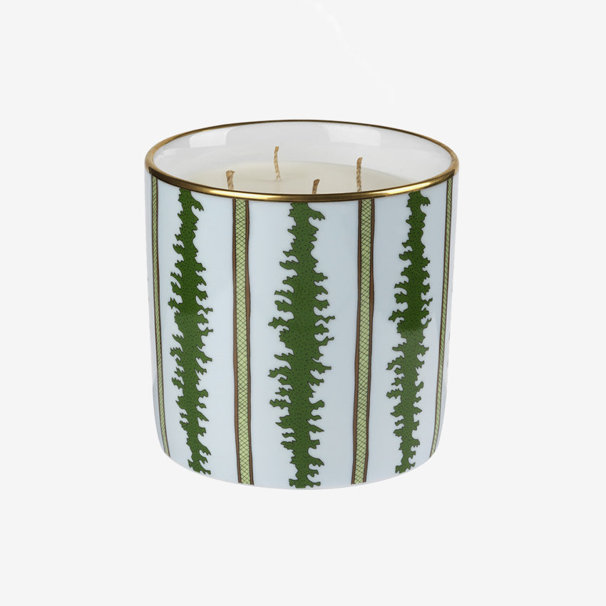 Ginori 1735 Profumi Luchino Scented Candle - Rain Rock Creek Fragrance, Luxury Home Decor, Italian Ceramic Candle for Relaxation & Aromatherapy - Perfect for Bedroom, Bathroom & Living Room
