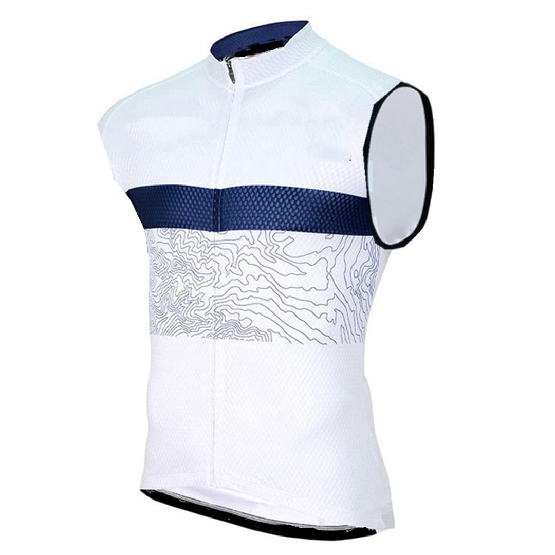 Men's Quick-Dry Cycling Vest - Breathable Sleeveless Zipper Bike Jersey for Mountain & Road Biking - Perfect for Outdoor Sports & Commuting