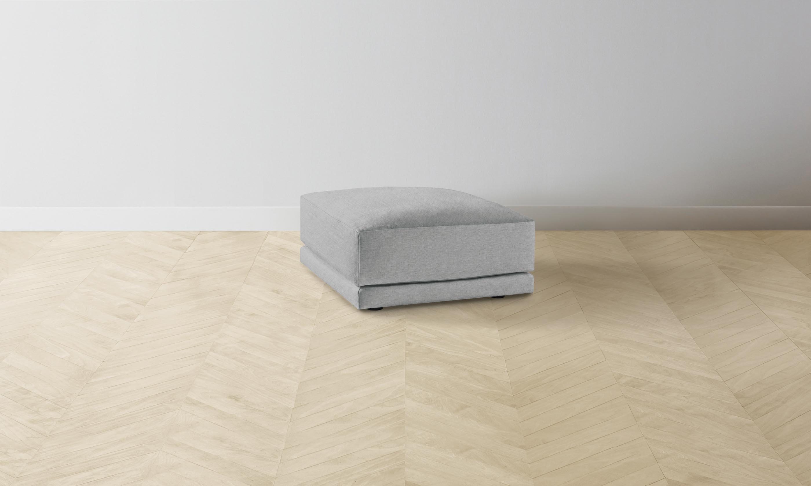 The Jones Ottoman - Premium Performance Linen Weave Cloud Sofa with Storage | Modern Living Room Furniture for Small Spaces & Home Decor