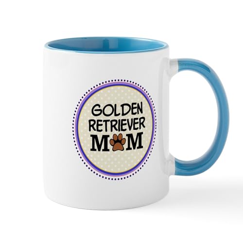 White/Blue Inside - Golden Retriever Dog Mom Mugs