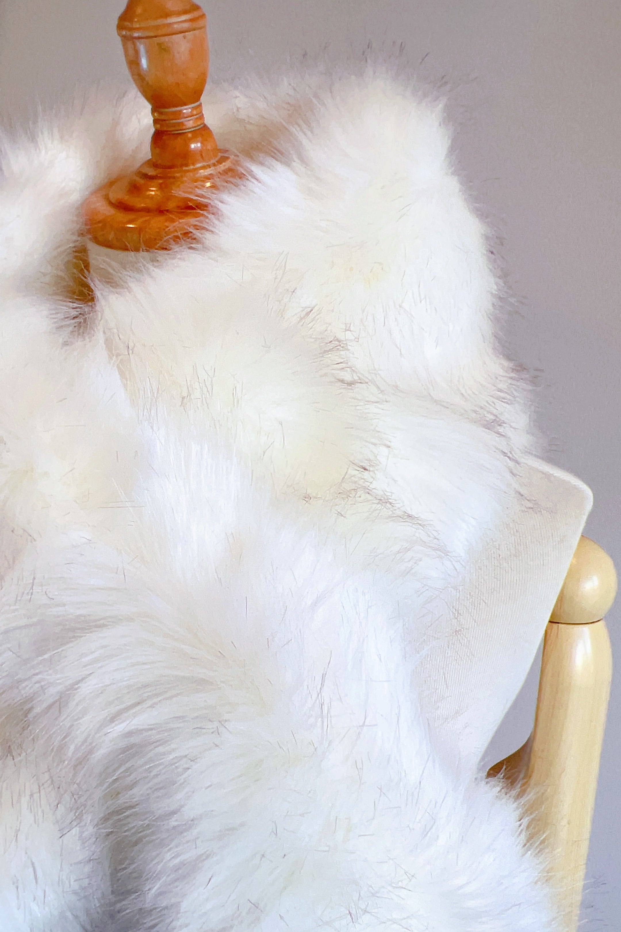 Luxury Fox Faux Fur Scarf - Soft Ivory Winter Shawl for Women - Elegant Bridesmaid Gift & Wedding Accessory - Perfect for Cold Weather, Holiday Parties, and Formal Events