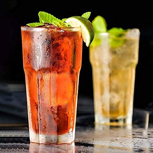 Bellaxia 400 ML Clear Glass Tumbler Set of 2 - Highball Drinking Glasses for Cocktails, Juice, Milkshakes, Soda & Iced Tea | Dishwasher Safe | Perfect for Home Bars, Parties & Restaurants