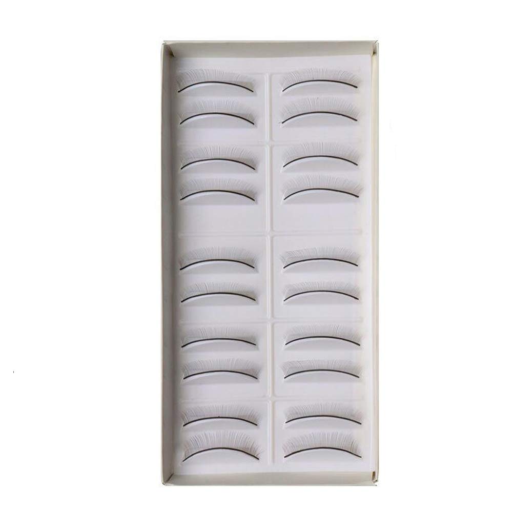 20 Pairs False Eyelashes for Practice - Self-Adhesive Lash Strips, Reusable Eyelash Extensions for Beginners - Perfect for Makeup Training, Salon Practice & DIY Beauty at Home