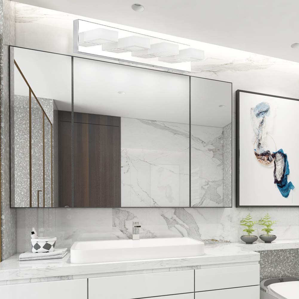 Ralbay 24W LED Bathroom Vanity Light Fixture - Modern Acrylic Vanity Lighting for Bathroom Mirror - Perfect for Home, Hotel, Spa & Salon Vanity Makeup Area