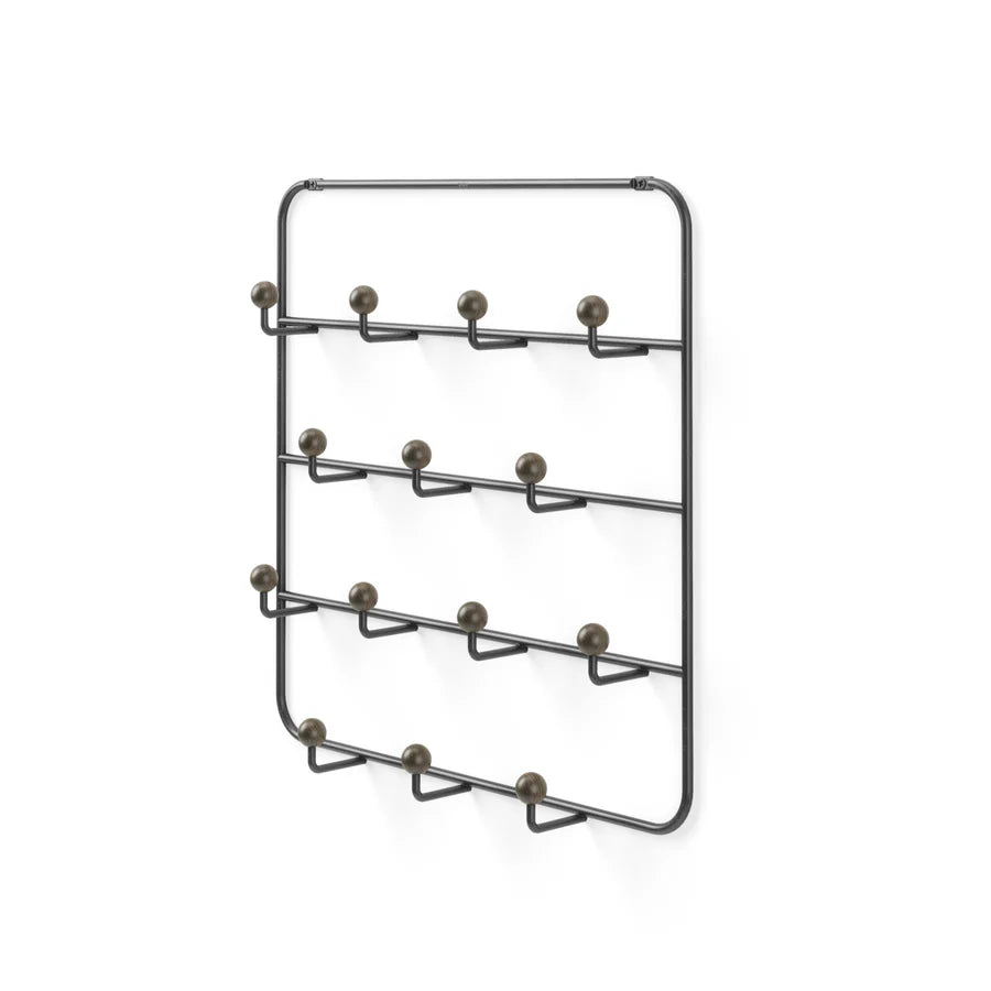 Estique Over The Door Organizer - Black/Walnut - Space Saving Storage for Closet, Bathroom, or Bedroom Organization
