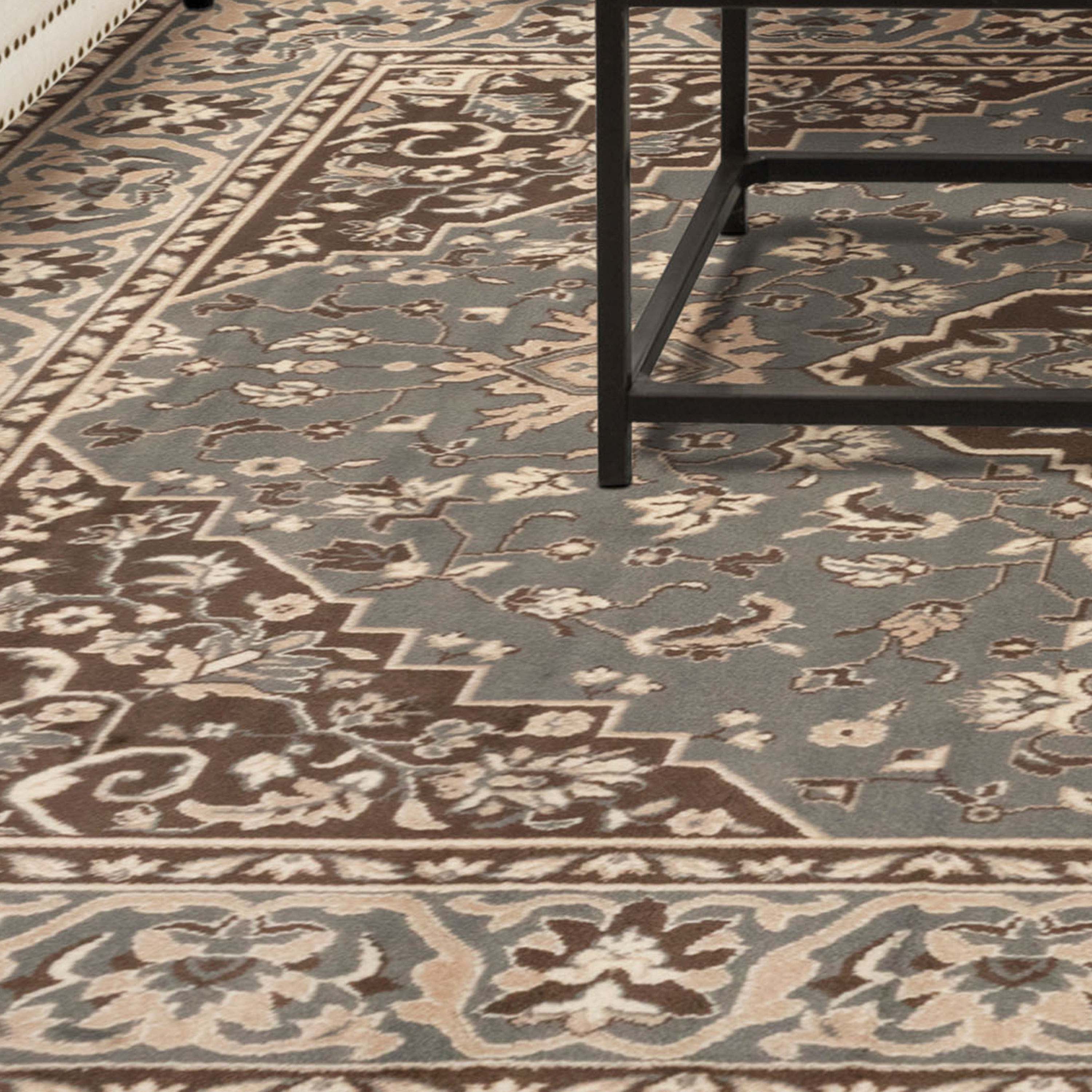 Glendale Traditional Floral Medallion Indoor Area Rug - Non-Slip Living Room Carpet, Bedroom Runner, Hallway Decor | Soft & Durable Home Floor Mat for Cozy Interior Design