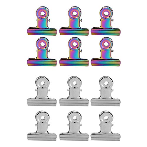 SunshineFace 12pcs Nail Tips Clips - Multifunctional Finger Extension Clips, Metal File Paper Clips for Nail Art, Manicure & Crafting | Perfect for DIY Nail Extensions, Salon Use & Gift Packaging