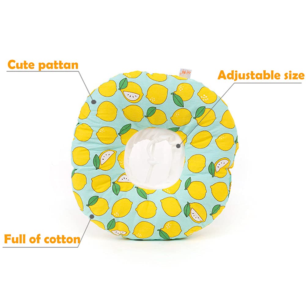 Soft Cotton Pet Recovery Collar for Cats & Small Dogs - Adjustable Post-Surgery Protective Cone (4.7-8.7