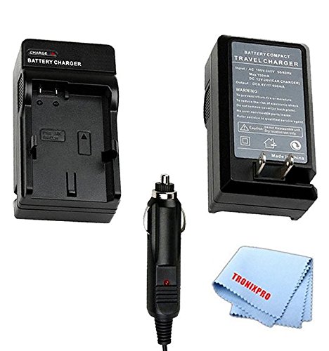 Panasonic DMW-BLF19 Battery Charger for Lumix DMC-GH3, DMC-GH4 Cameras - Car & Home Dual-Power Charging Station with Tronixpro Microfiber Cloth | Perfect for Travel, Photography & Backup Power