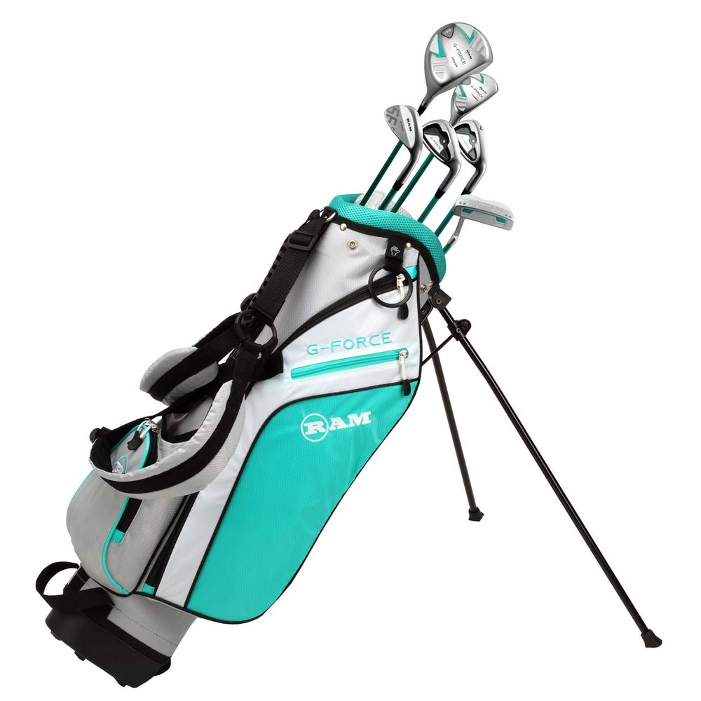Ram Golf Junior G-Force Girls Left-Handed Golf Clubs Set with Bag - Perfect for Young Beginners and Junior Golfers