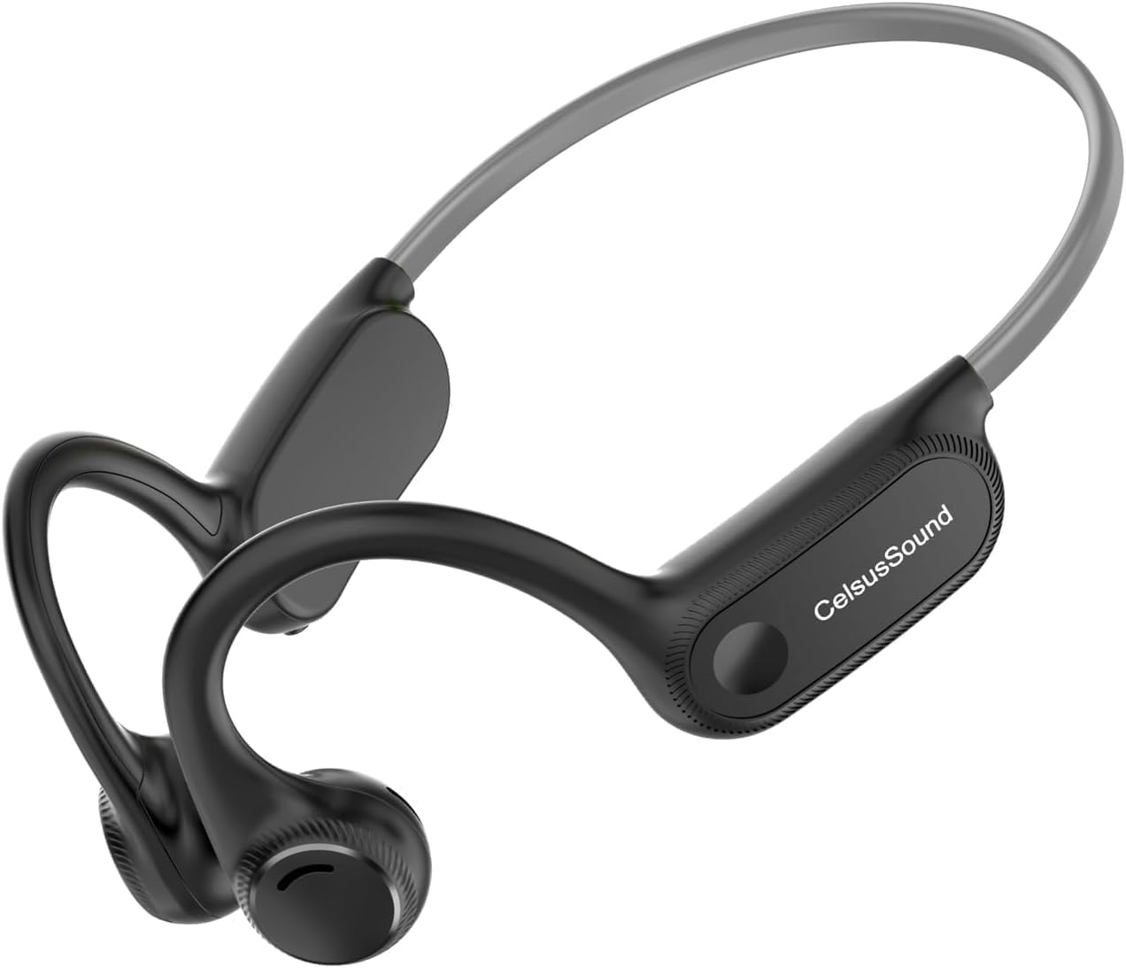 Bluetooth Bone Conduction Headphones with Noise-Canceling MIC, IPX7 Waterproof Wireless Open-Ear Headphones for Running, Cycling, Workout - 10H Playtime, Lightweight Comfortable Sport Headset (Grey) | Perfect for Outdoor Activities, Gym Training & Daily Commute