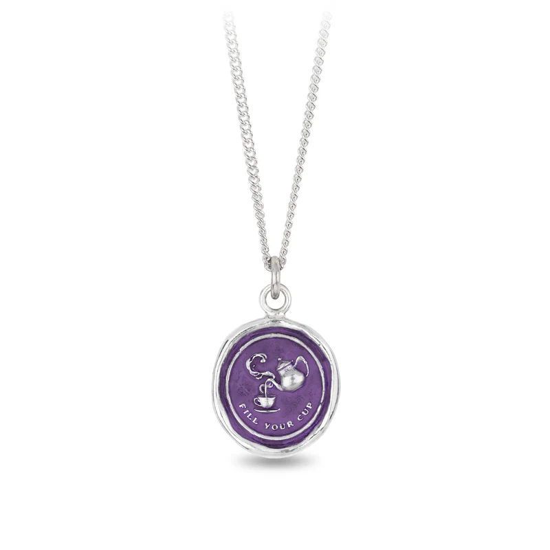 Fill Your Cup Talisman - Mystic Violet Crystal for Positive Energy & Manifestation | Perfect for Meditation, Home Decor & Spiritual Gifts